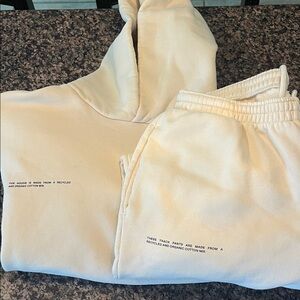 Pangaia Cream Hoodie & Joggers Set